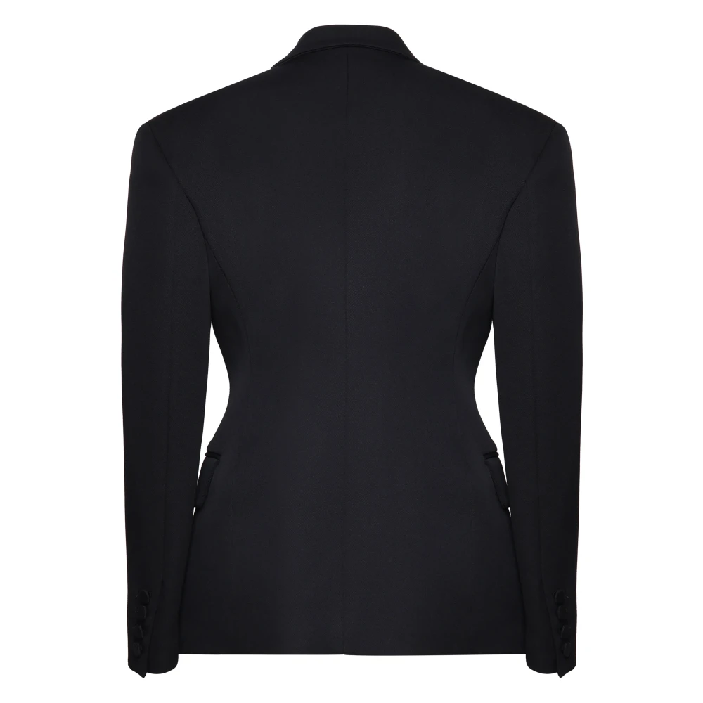 Valentino Garavani Zwarte Jas Giacca 0 Black Dames