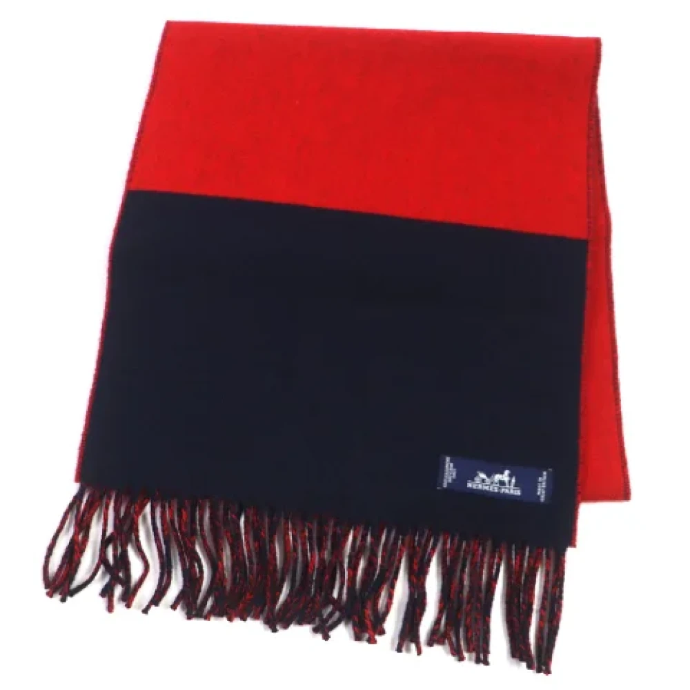 Hermès Vintage Pre-owned Fabric scarves Blue Heren