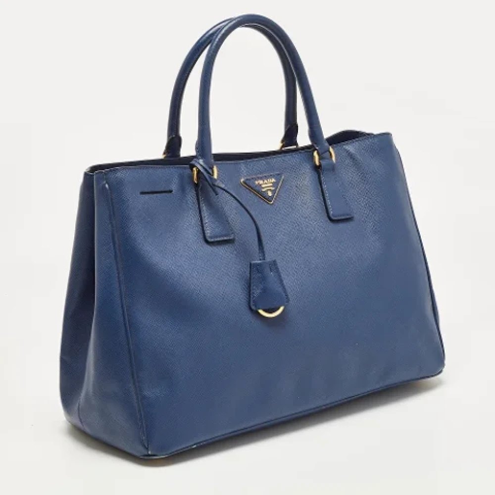Prada Vintage Pre-owned Leather prada-bags Blue Dames