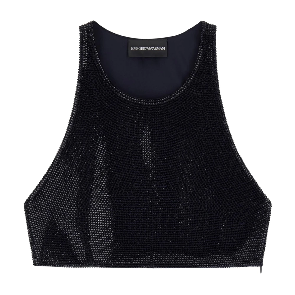 Emporio Armani Donna Nero Top, M, New,