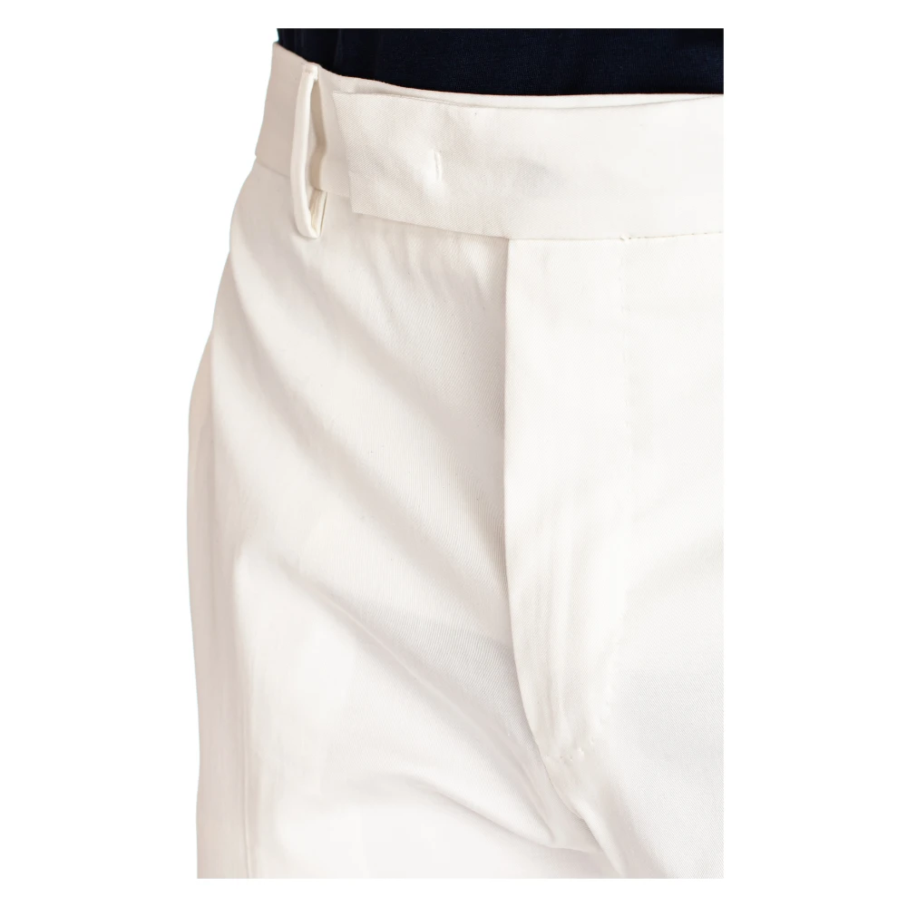 PT Torino Witte Twill Stretch Slim Broek White Heren