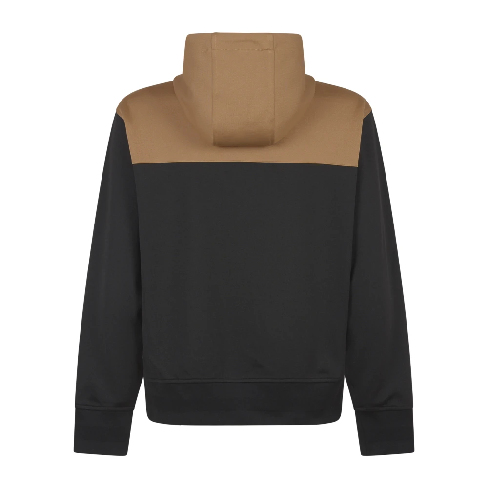 Burberry Zwarte Gebreide Hoodie met B Shield Black Heren