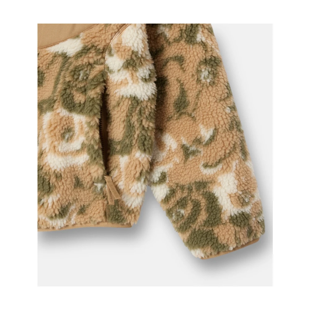 Lacoste Bloemenpatroon Rits Fleece Jas Beige Heren