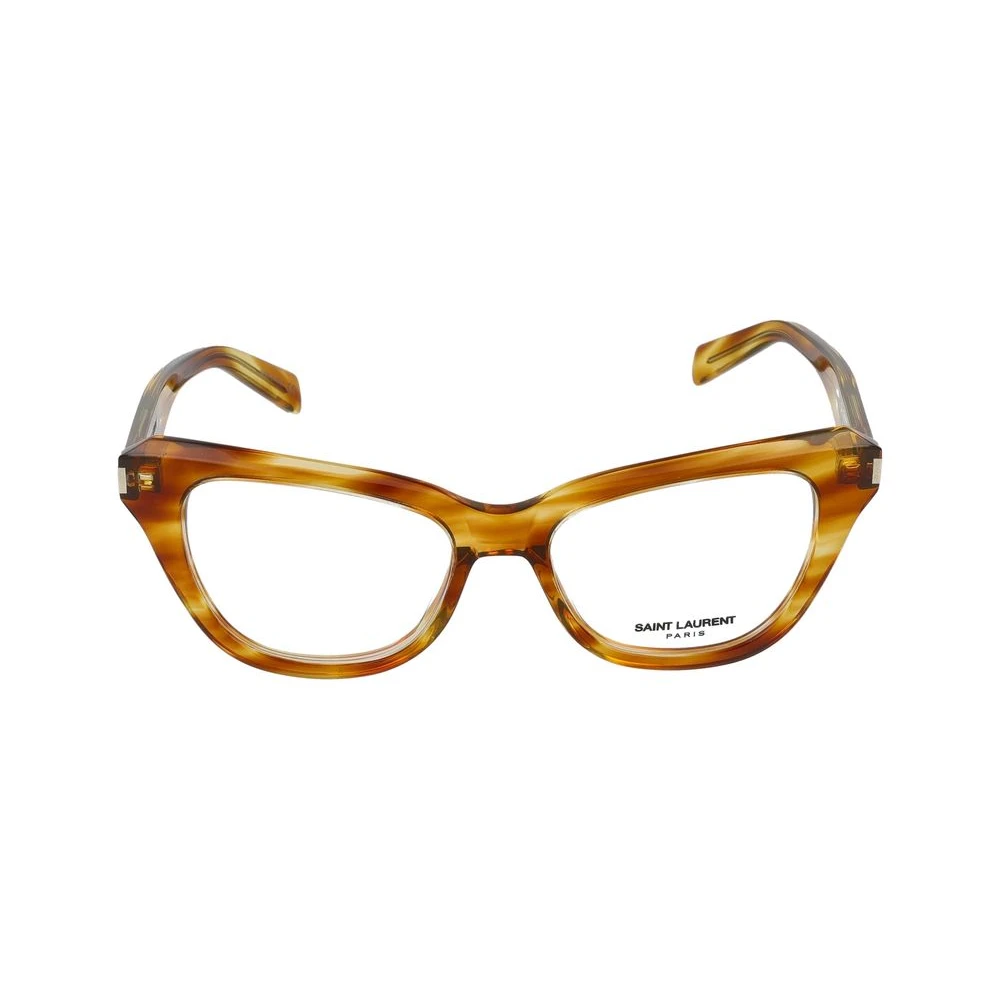 Saint Laurent Women's Pink Havana Transparent Eyeglasses Sl 472 003