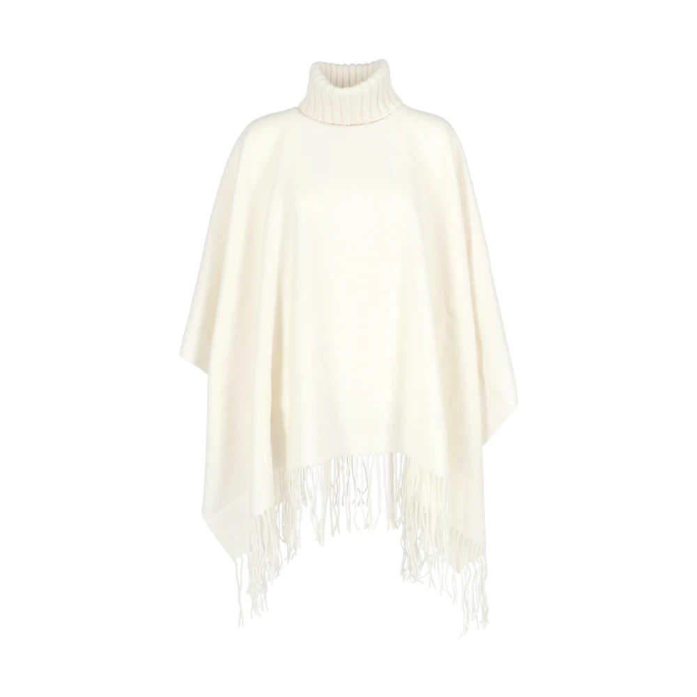 Fabiana Filippi Elegante Cape voor Stijlvolle Outfits White Dames