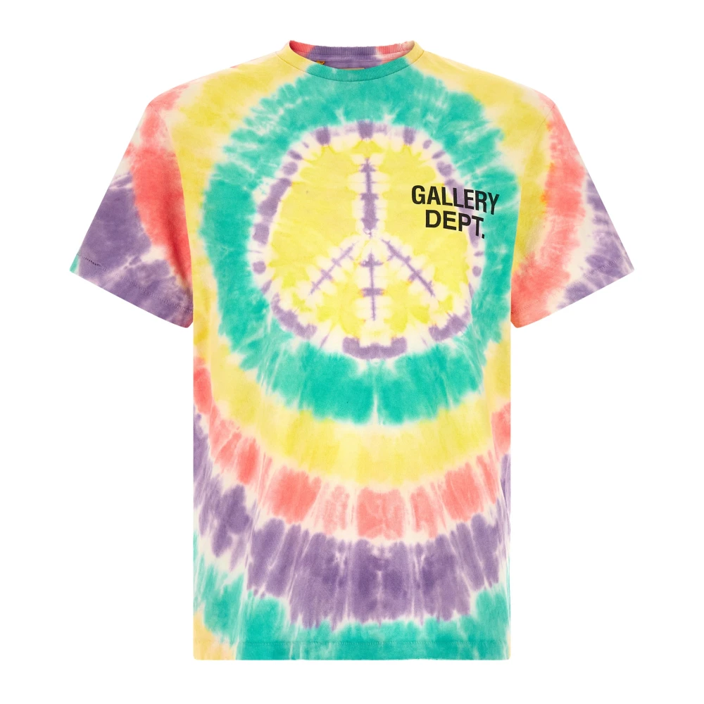 Gallery Dept. Multicolor T-Shirts, Male, M, Peace Tie Dye Crew Neck T-Shirt