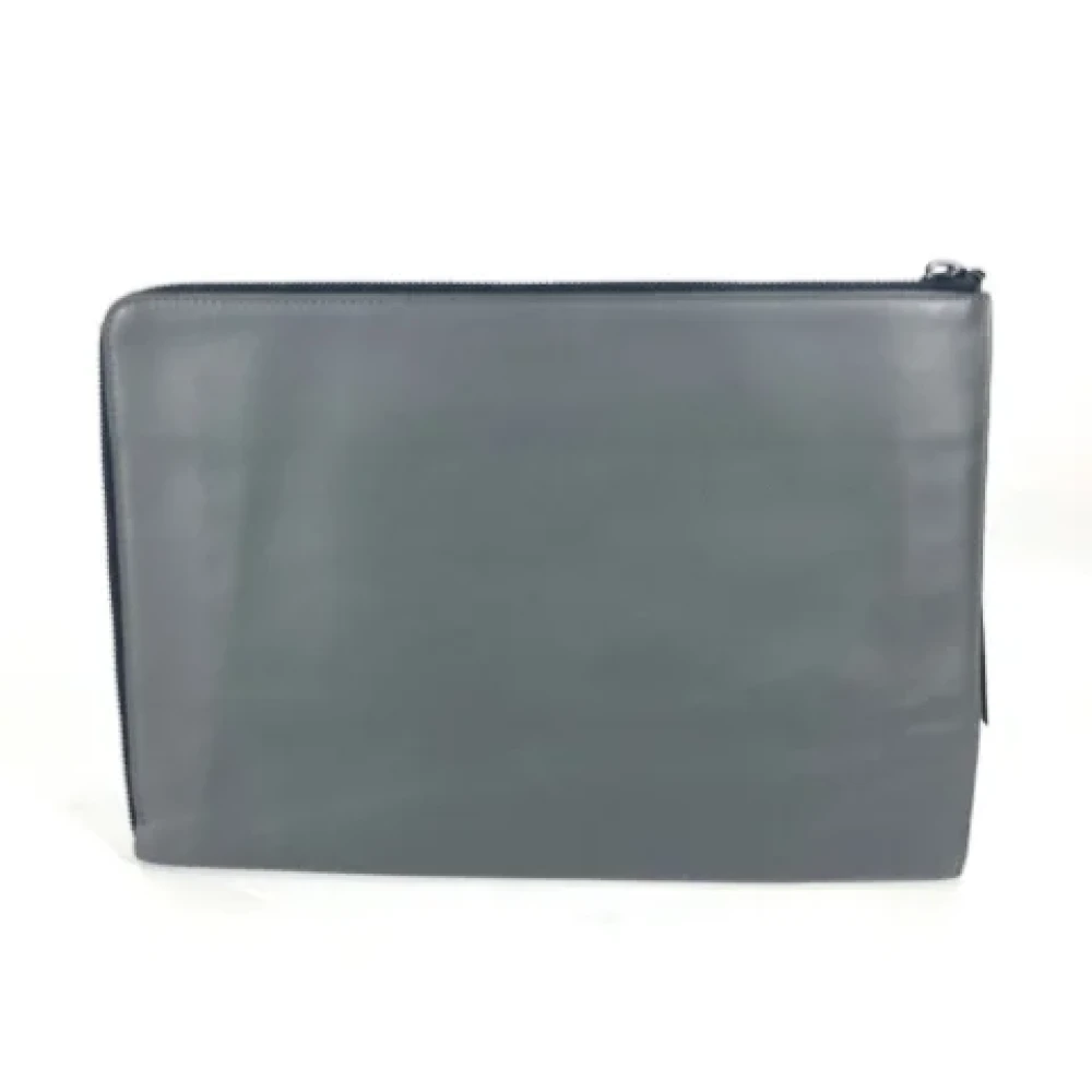 Fendi Vintage Pre-owned Leather fendi-bags Gray Heren