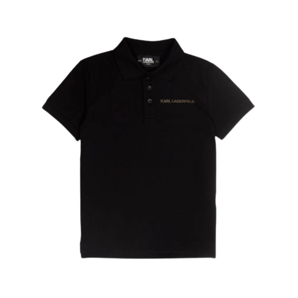 Karl Lagerfeld Klassisk Logo Polo Tröja Black, Pojke