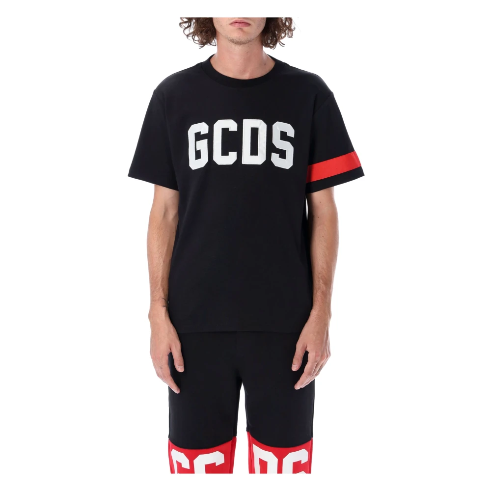 Gcds Logo T-shirt in Cc94M130145C stijl Black Heren