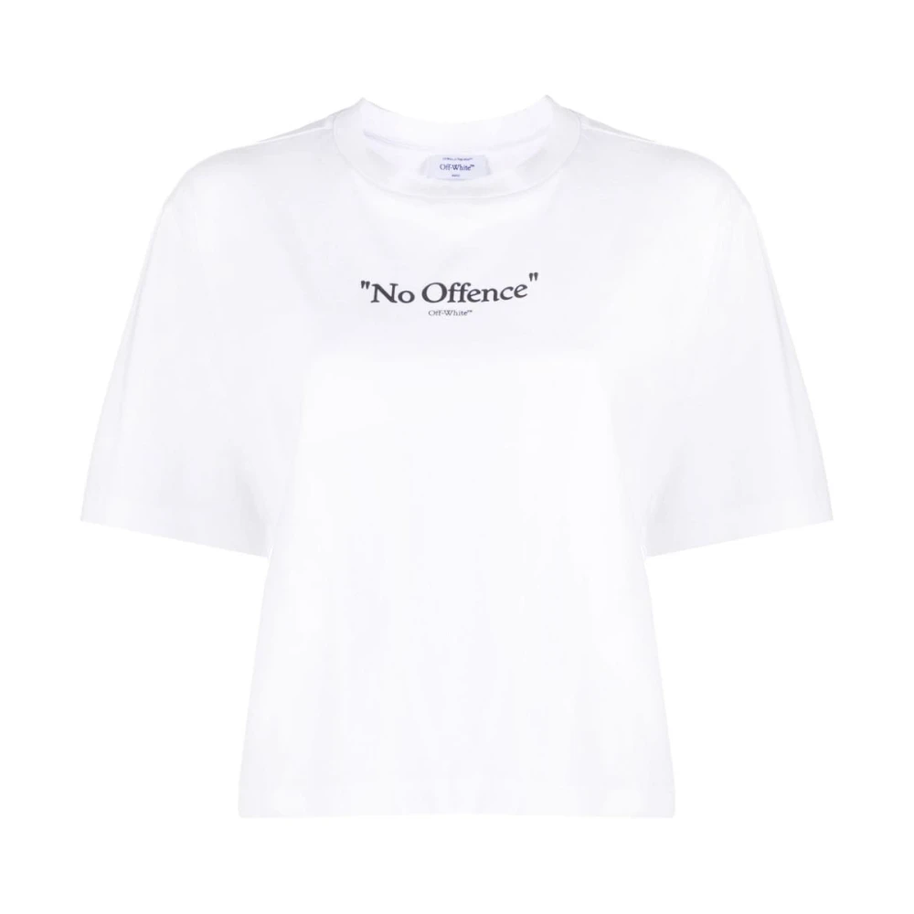 Off White Witte T-shirts en Polos met Slogan Print White Dames