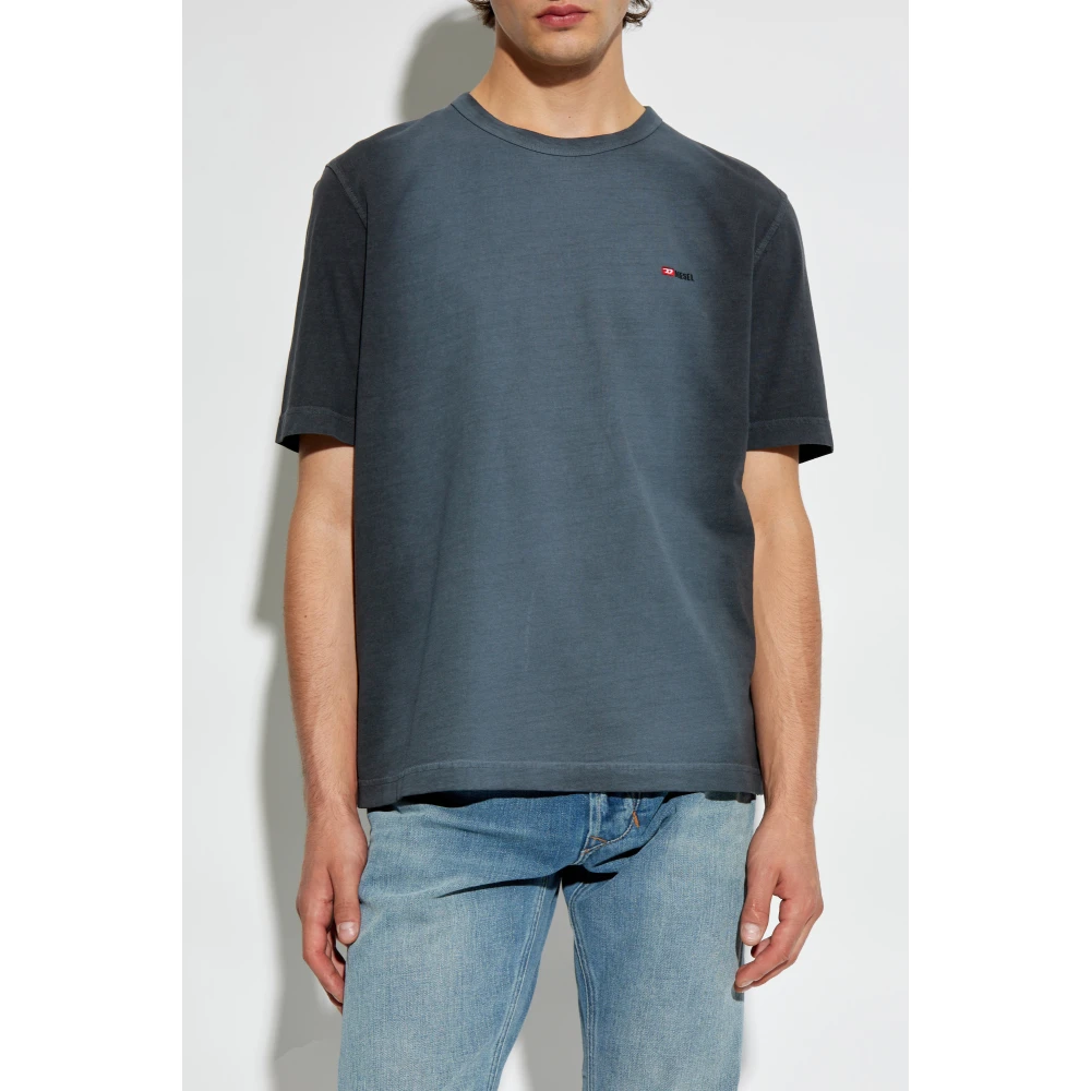 Diesel T-shirt `T-Adjust-Q2` Gray Heren