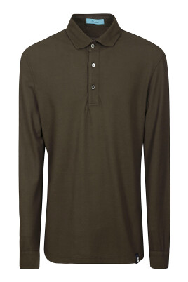 brown-cotton-long-sleeve-polo-shirt