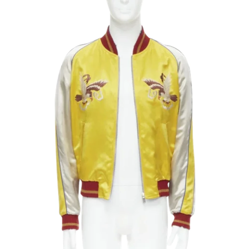Saint Laurent Vintage Pre-owned Fabric outerwear Yellow Dames