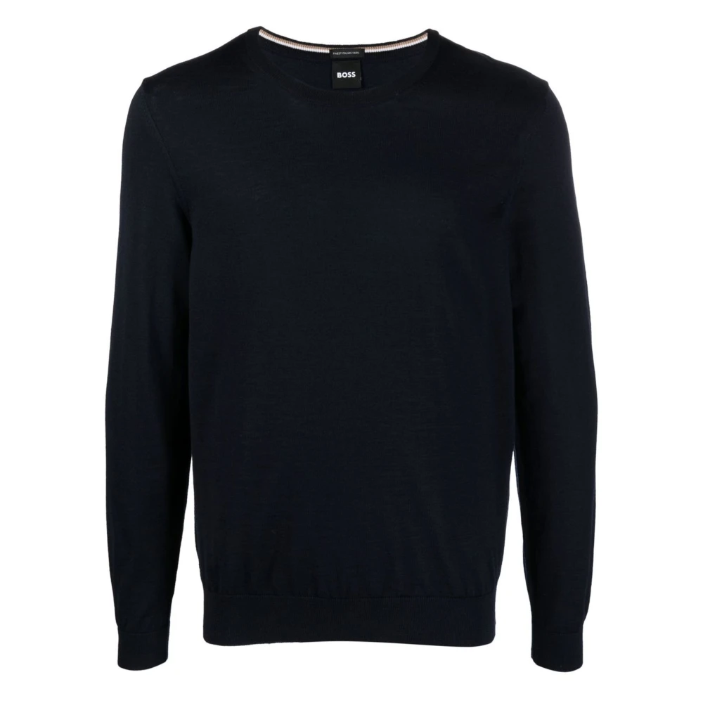 Hugo Boss Donkerblauwe Gebreide Trui Blue Heren