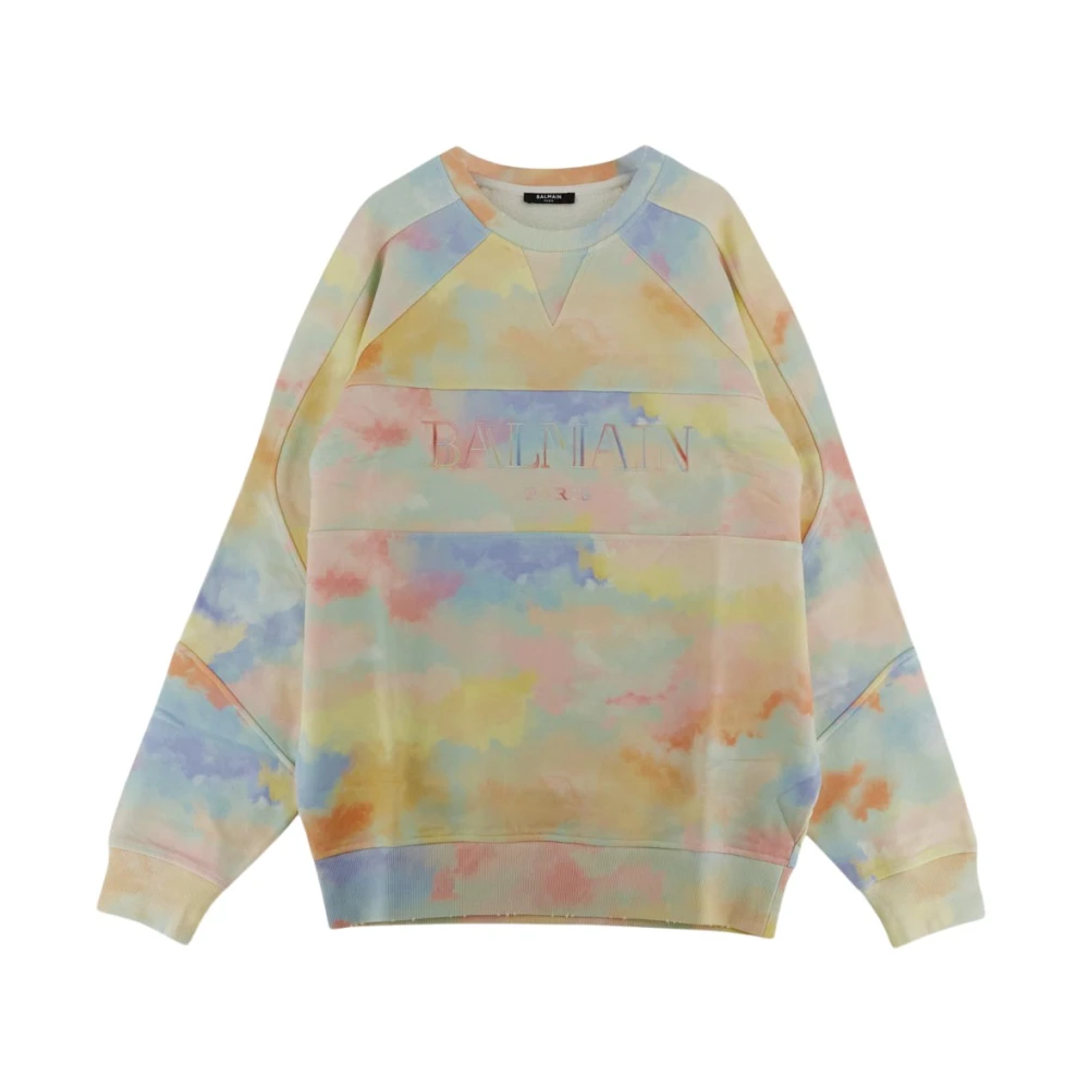 Balmain Katoenen Logo Sweatshirt Multicolor Heren