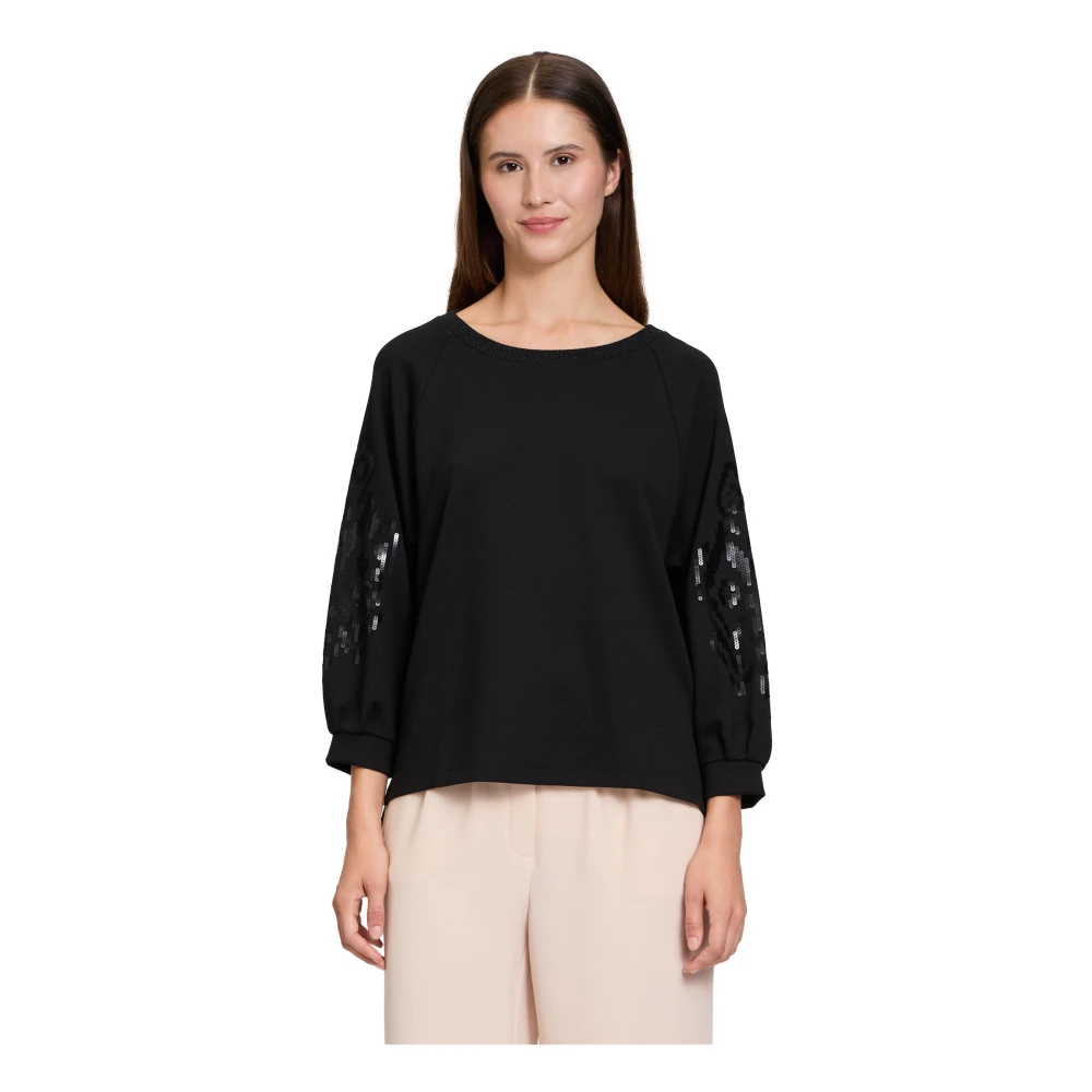 Betty Barclay Limited Edition Geborduurde Sweatshirt Black Dames