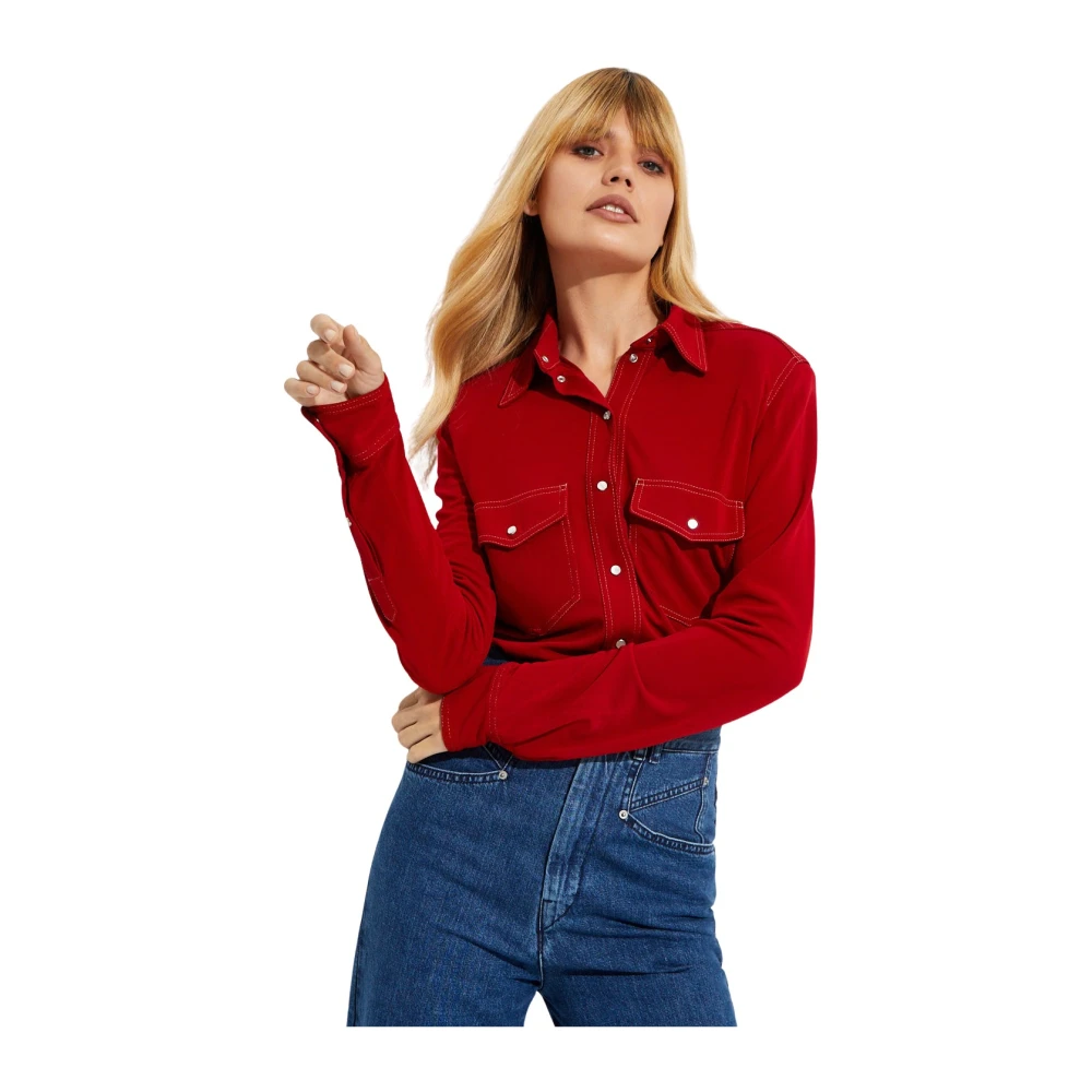 Isabel marant Rode Letty Blouse Red Dames
