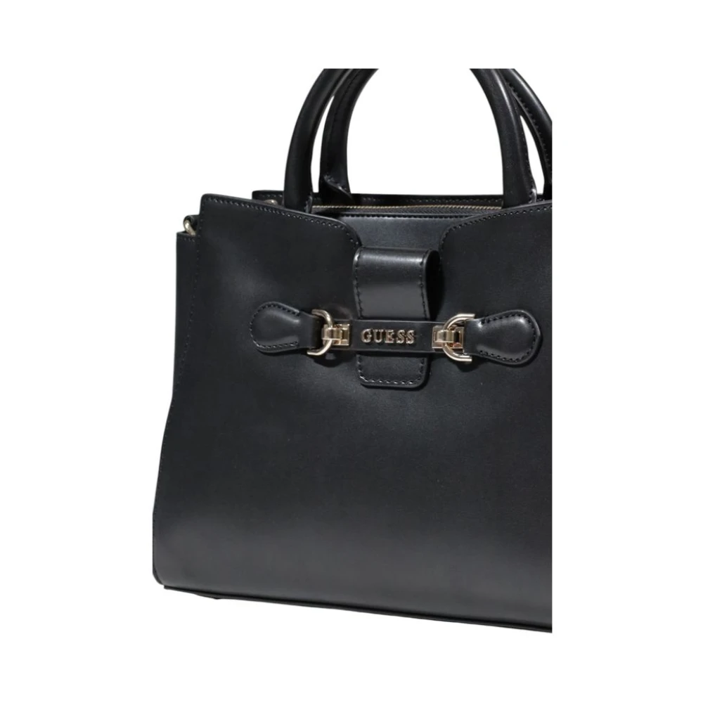 Guess Zwarte Polyethyleen Handtas Herfst Winter Collectie Black Dames