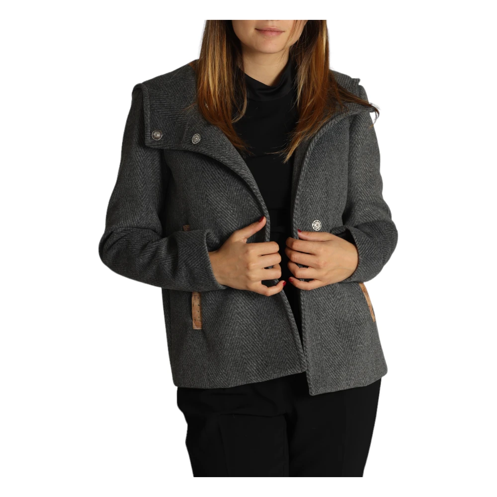 Alviero Martini 1a Classe Tijdloze Antraciet Blouson Jas Gray Dames