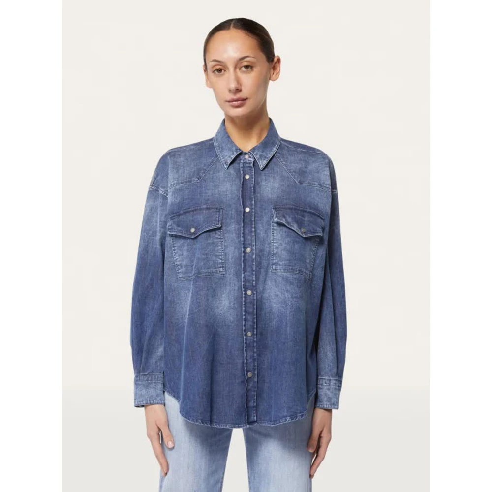 Dondup Stijlvolle Damesoverhemd Camicia Blue Dames