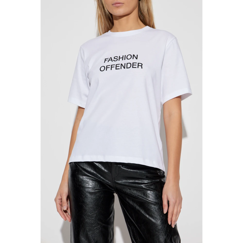 Victoria Beckham T-shirt met print White Dames