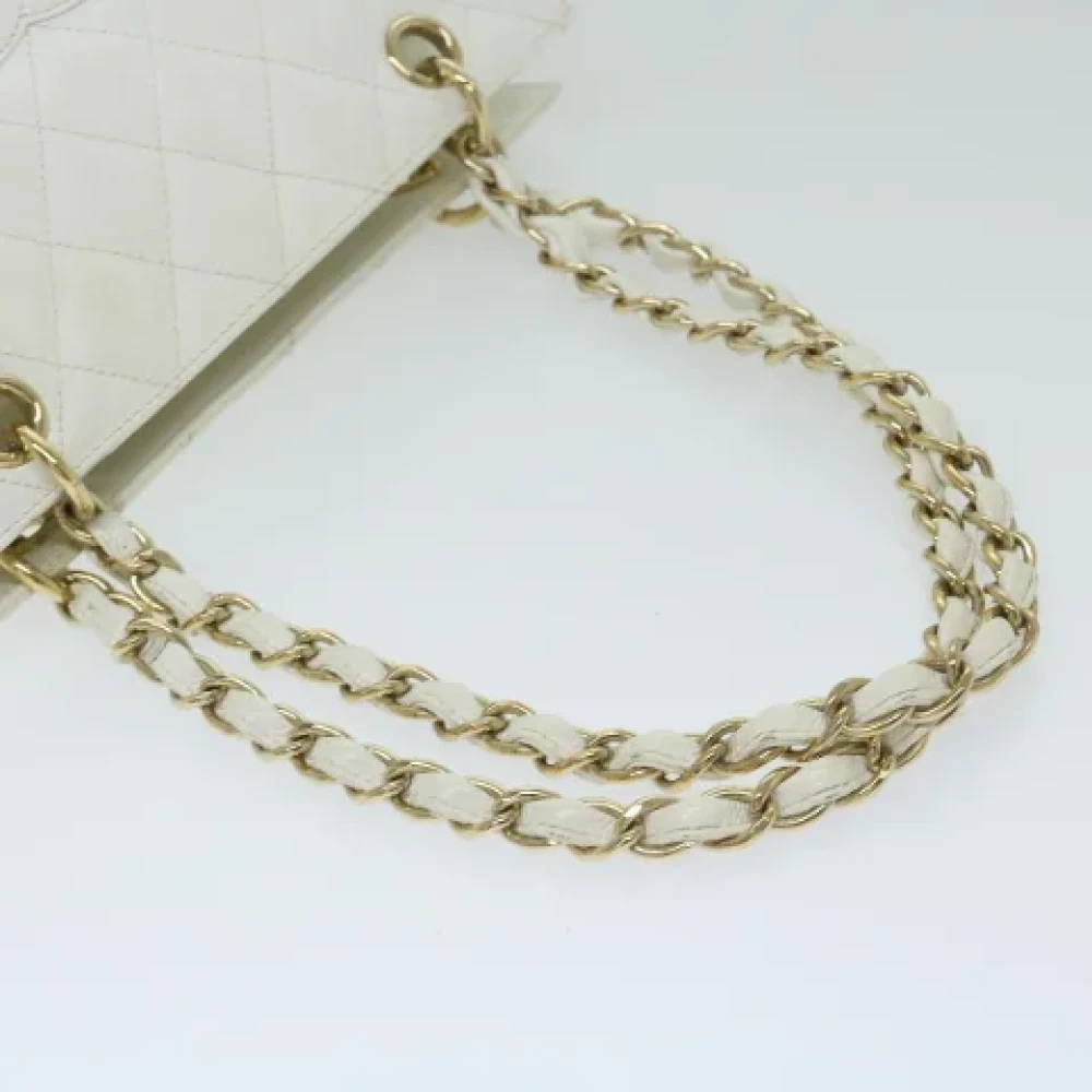 Chanel Vintage Pre-owned Leather chanel-bags White Dames