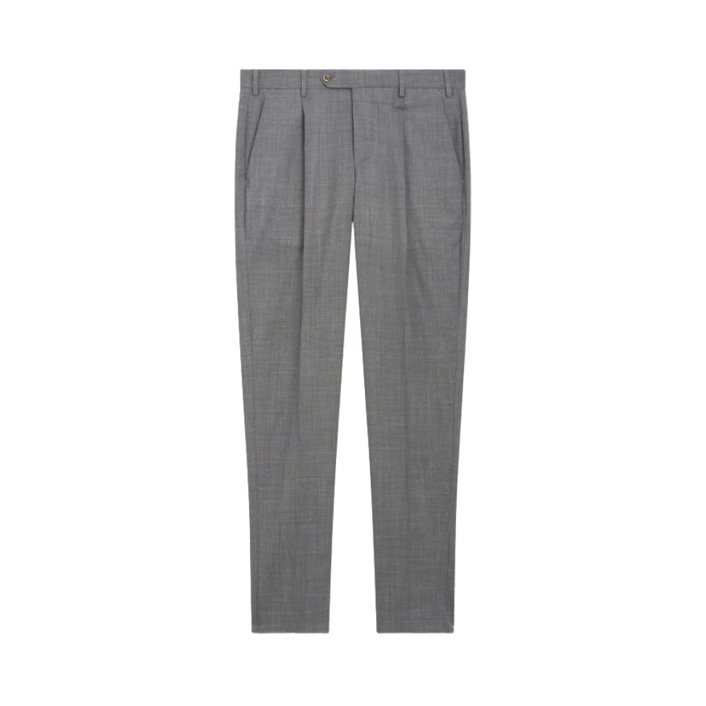 Pt Torino Men's Gray Suit Trousers, 3XL, Pantaloni Union In Lana Deluxe
