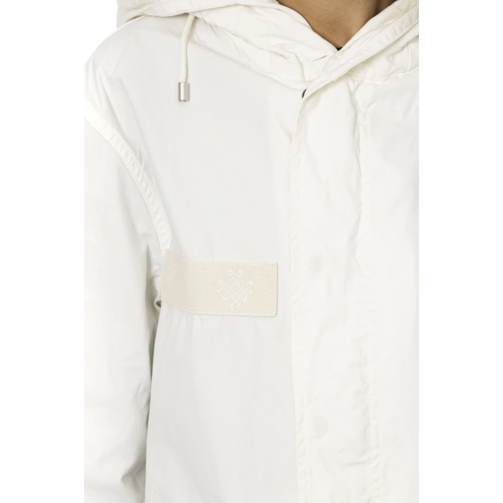 Mr&Mrs Italy Lange Parka Jas met Verstelbare Capuchon White Dames