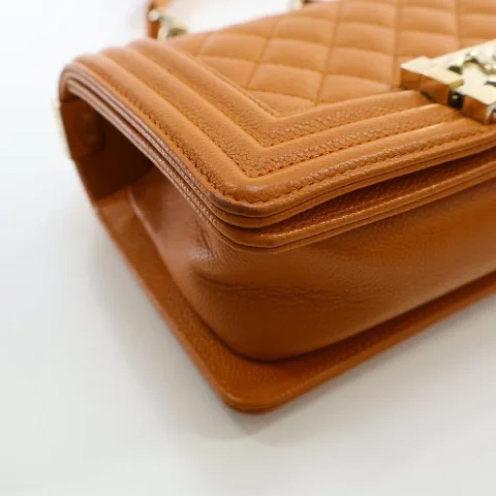 Chanel Vintage Pre-owned Leather chanel-bags Orange Dames