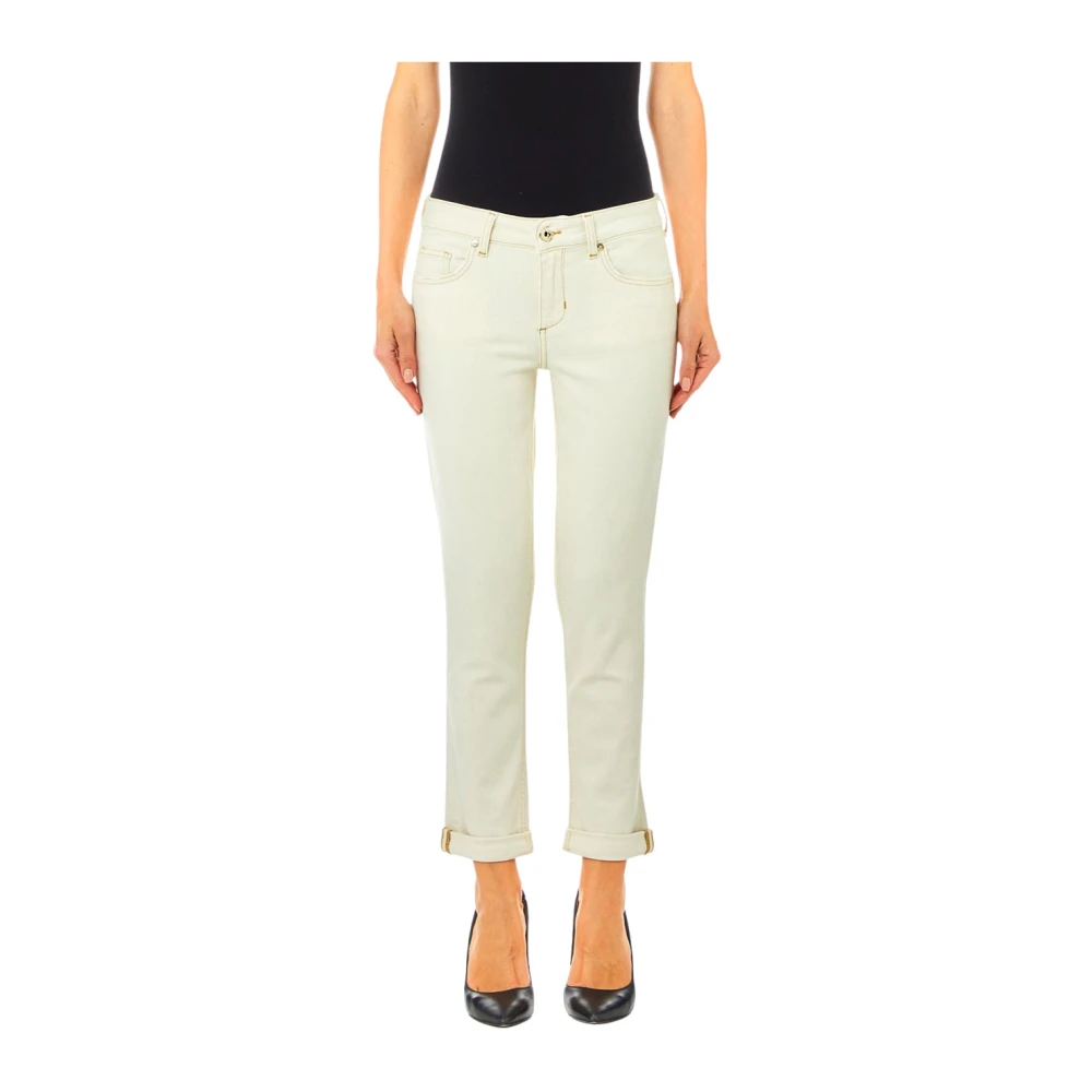 Liu Jo Slim Monroe Ivory Jeans Beige Dames