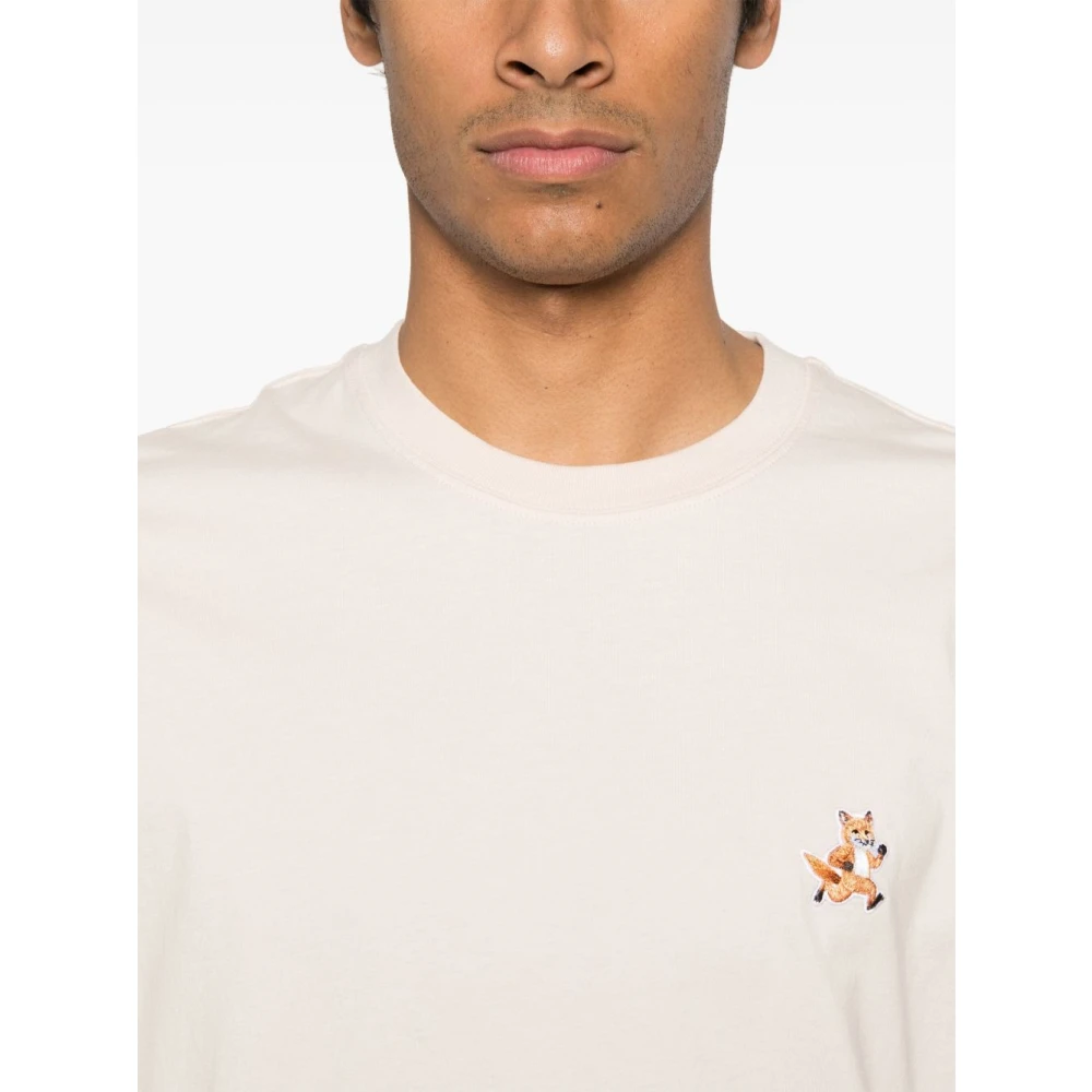 Maison Kitsuné V-hals Sweater Duif Grijs Beige Heren