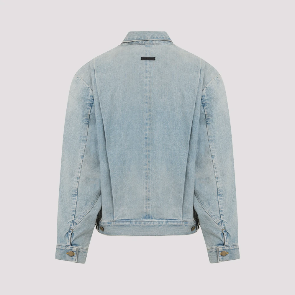 Fear Of God Blauwe Denim Jack Klassieke Stijl Blue Heren