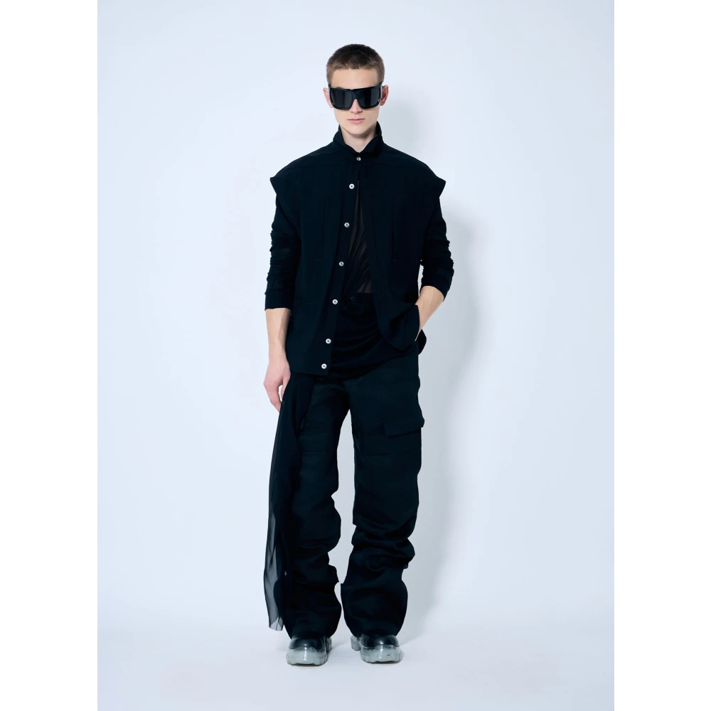 Rick Owens Gestructureerde cargobroek Black Heren