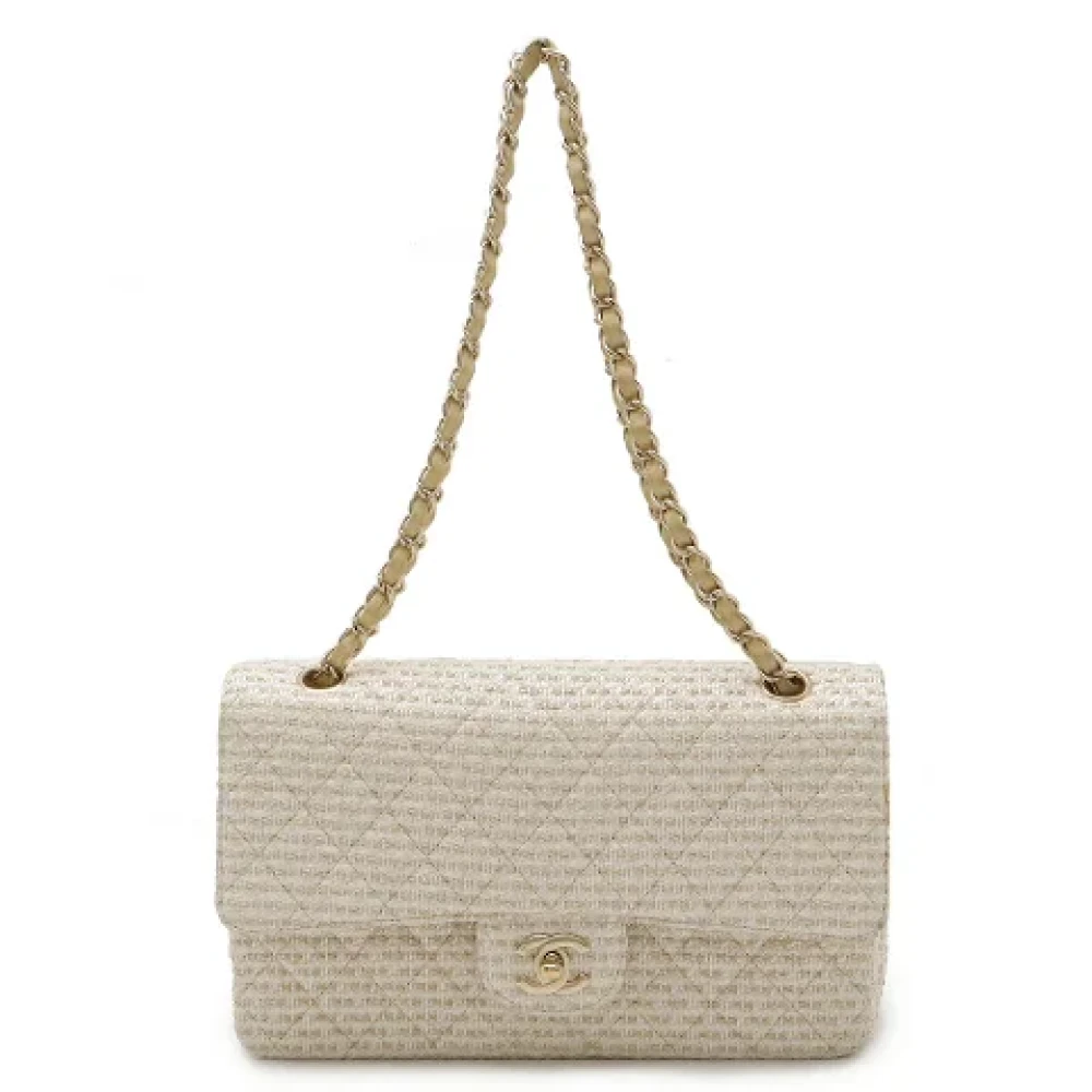 Chanel Vintage Pre-owned Canvas chanel-bags Beige Dames