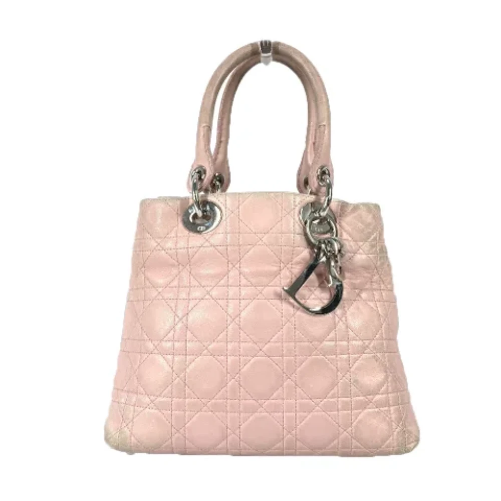 Dior Vintage Pre-owned Leather dior-bags Pink Dames