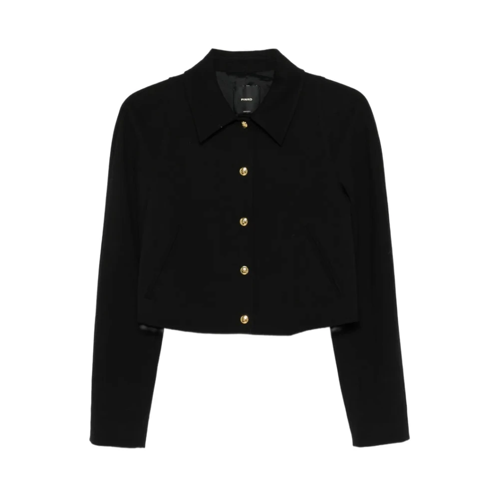 Pinko Women's Black Light Jackets, M, Guazzetto Jacket