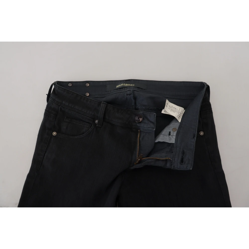Ermanno Scervino Zwarte Skinny Jeans Lage Taille Black Dames
