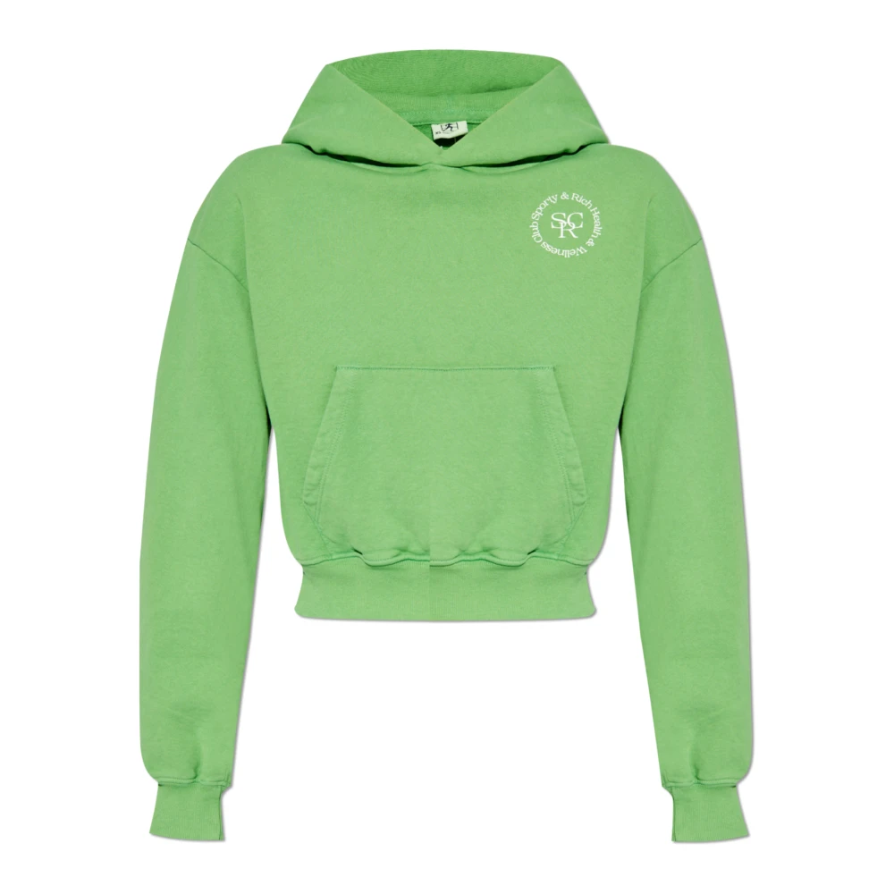 Sporty & Rich Korte hoodie Green Dames