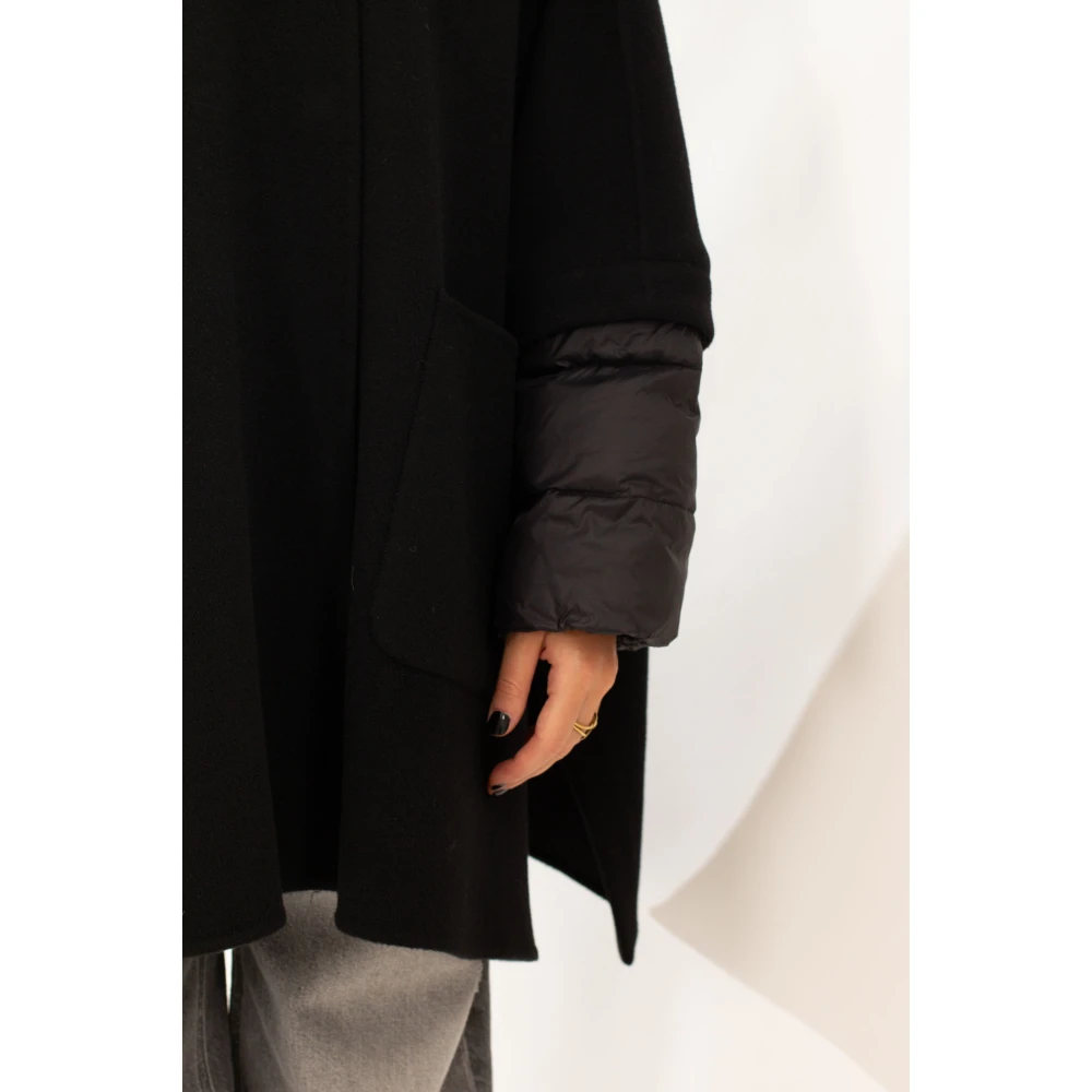 pinko Oversized Jas van Gemengde Stof Black Dames