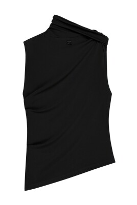 black-asymmetric-sleeveless-top