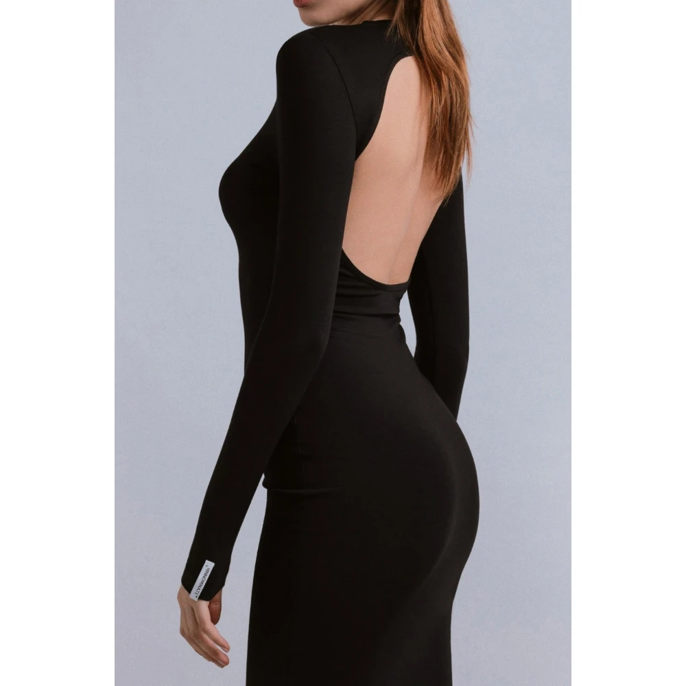 Hinnominate Zwarte Elegante Jurk Black Dames