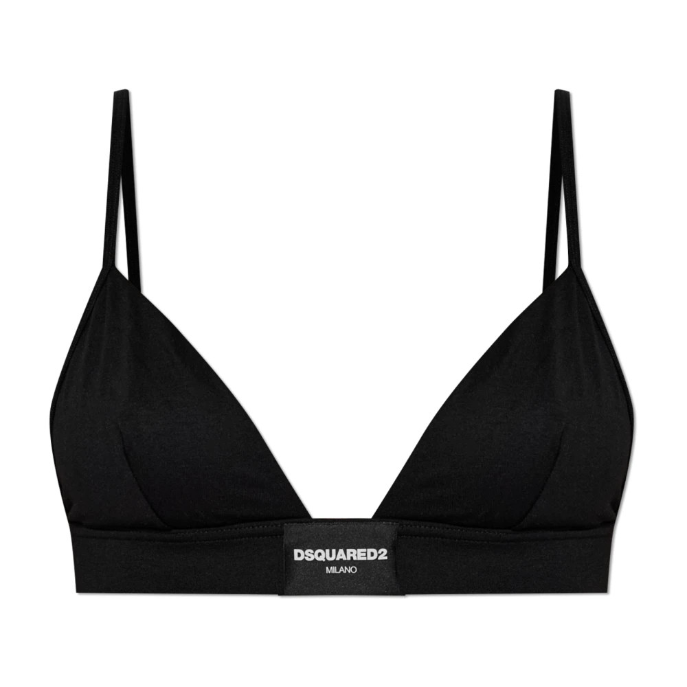 Dsquared2 Donna Nero Reggiseno Con Logo