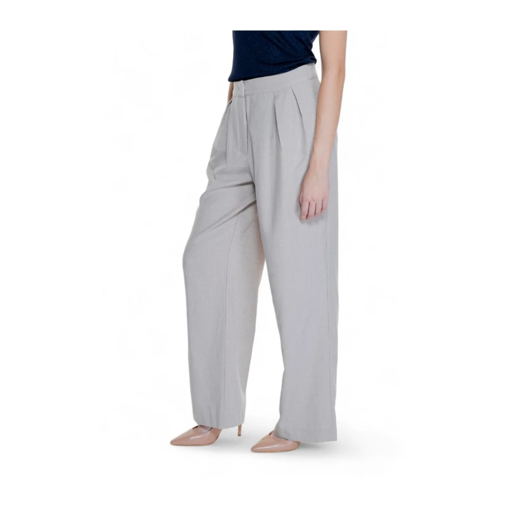 Vila Elegante Palazzo Broek met Spandex Beige Dames