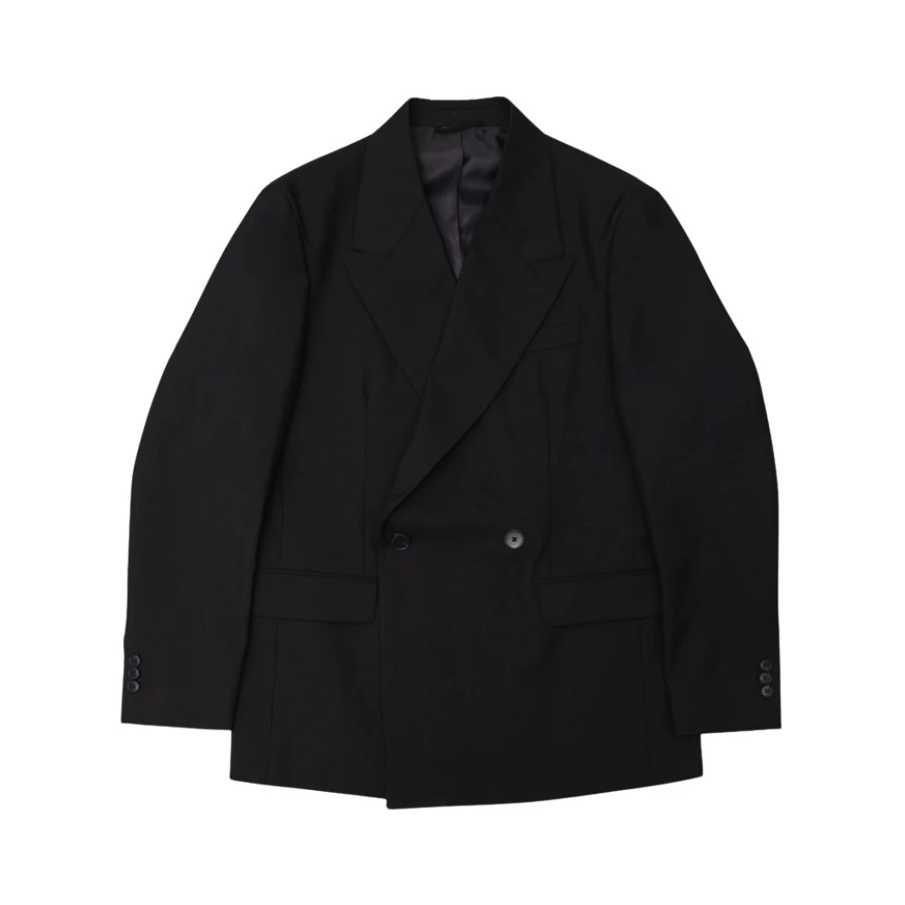 Mfpen Hombre Negro - Blazer Cruzado Con Solapas De Pico - Suits - L - Blazer Cruzado Con Solapas De Pico
