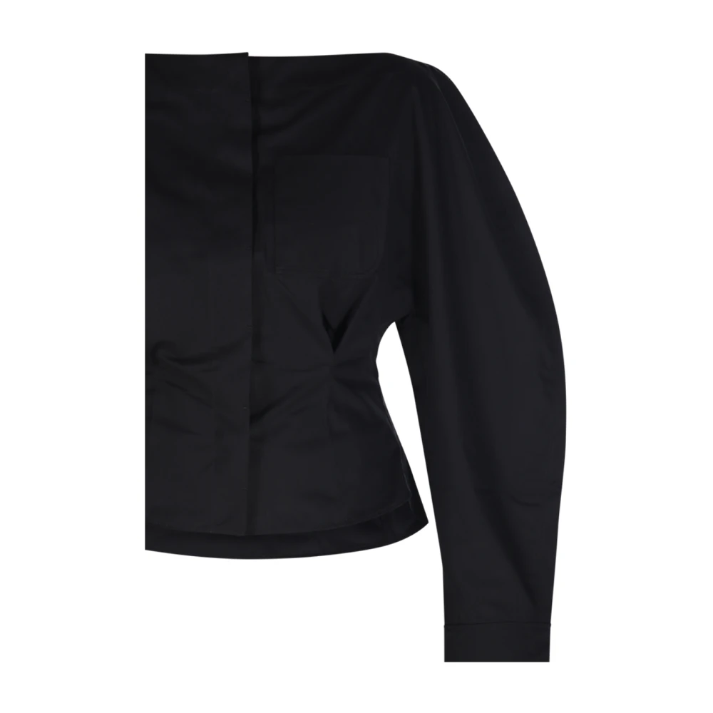 Jacquemus Zwarte Barco Shirt Black Dames