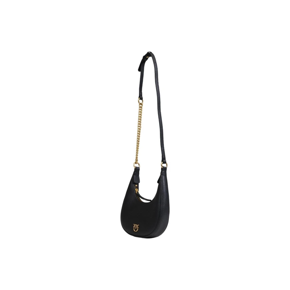 pinko Zwarte Leren Handtas Dames Tassen Black Dames