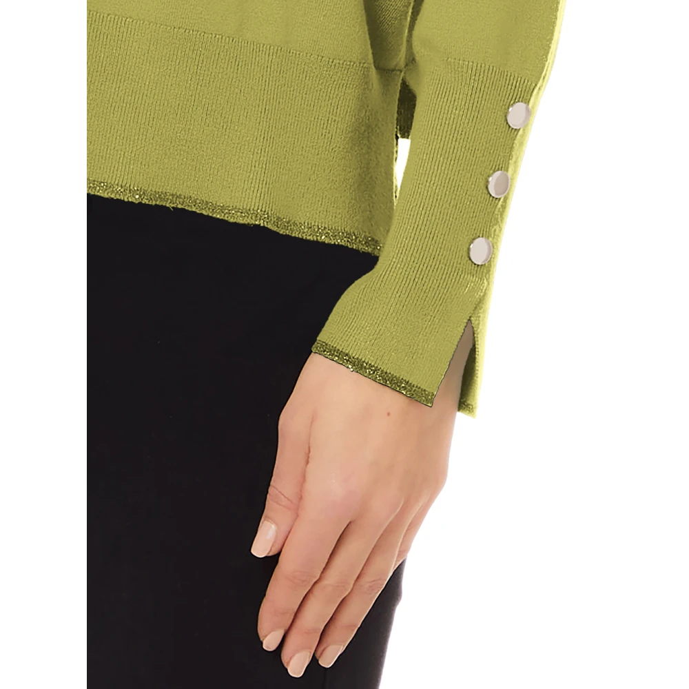Liu Jo Elegante Groene V-hals Trui Green Dames