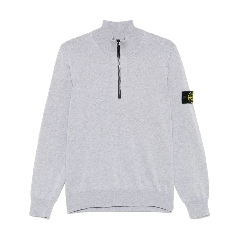 Stone Island Grijze Gebreide Trui Gray Heren