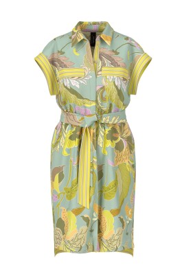 robe-chemise-florale-avec-ceinture