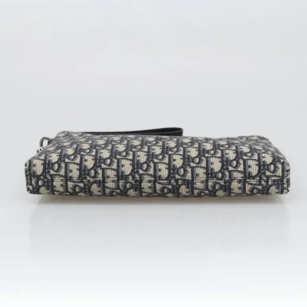 Dior Vintage Pre-owned Canvas clutches Beige Dames